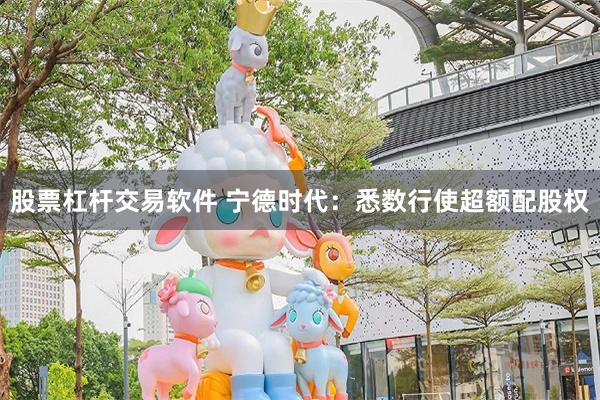 股票杠杆交易软件 宁德时代：悉数行使超额配股权