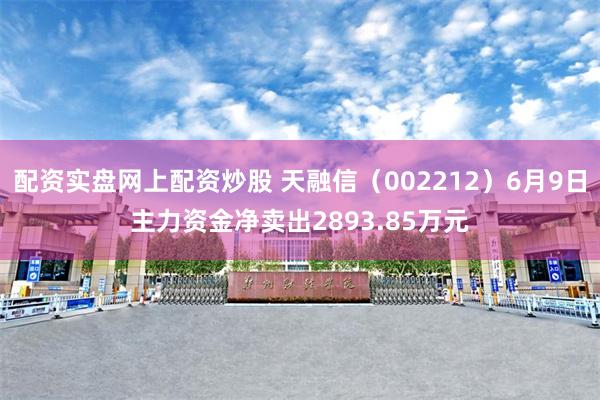 配资实盘网上配资炒股 天融信（002212）6月9日主力资金净卖出2893.85万元