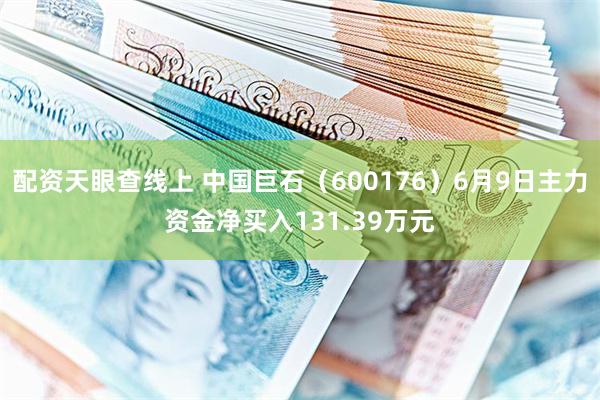 配资天眼查线上 中国巨石（600176）6月9日主力资金净买入131.39万元