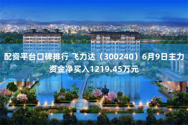 配资平台口碑排行 飞力达（300240）6月9日主力资金净买入1219.45万元