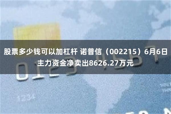 股票多少钱可以加杠杆 诺普信（002215）6月6日主力资金净卖出8626.27万元