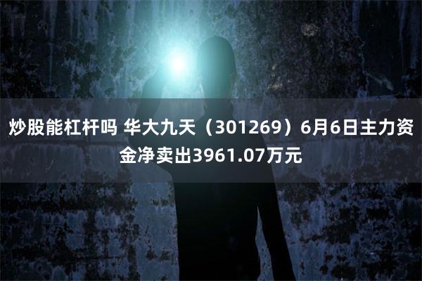 炒股能杠杆吗 华大九天（301269）6月6日主力资金净卖出3961.07万元