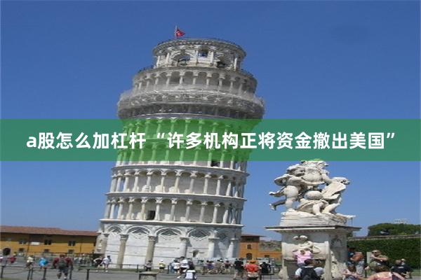 a股怎么加杠杆 “许多机构正将资金撤出美国”