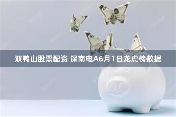 双鸭山股票配资 深南电A6月1日龙虎榜数据