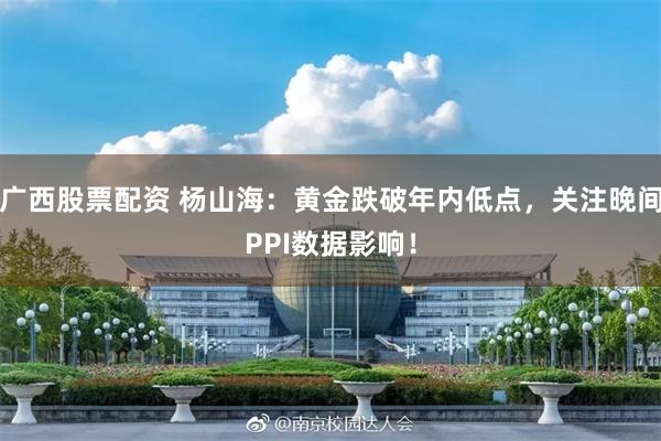 广西股票配资 杨山海:黄金跌破年内低点,关注晚间PPI数据影响!