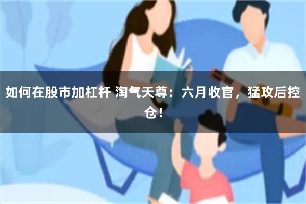 如何在股市加杠杆 淘气天尊：六月收官，猛攻后控仓！