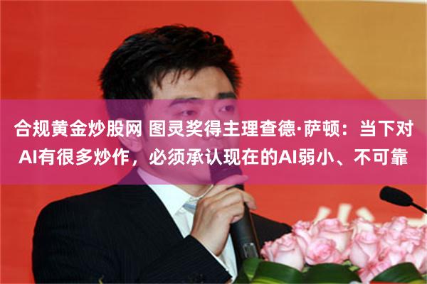 合规黄金炒股网 图灵奖得主理查德·萨顿:当下对AI有很多炒作,必须承认现在的AI弱小、不可靠