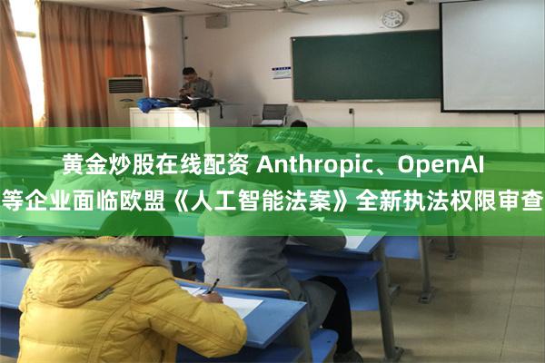黄金炒股在线配资 Anthropic、OpenAI等企业面临欧盟《人工智能法案》全新执法权限审查